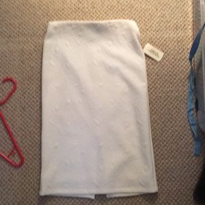 White pencil skirt